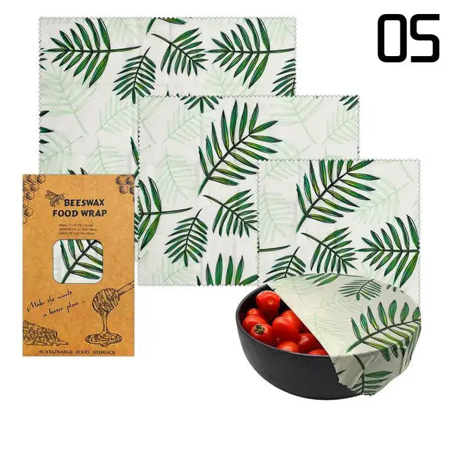 Reusable Beewax Storage Wrap Sustainable Food Wrapping Paper Fresh Keep Organic Fruit Vegetable Kitchen Bees Wax Cloth Wraps